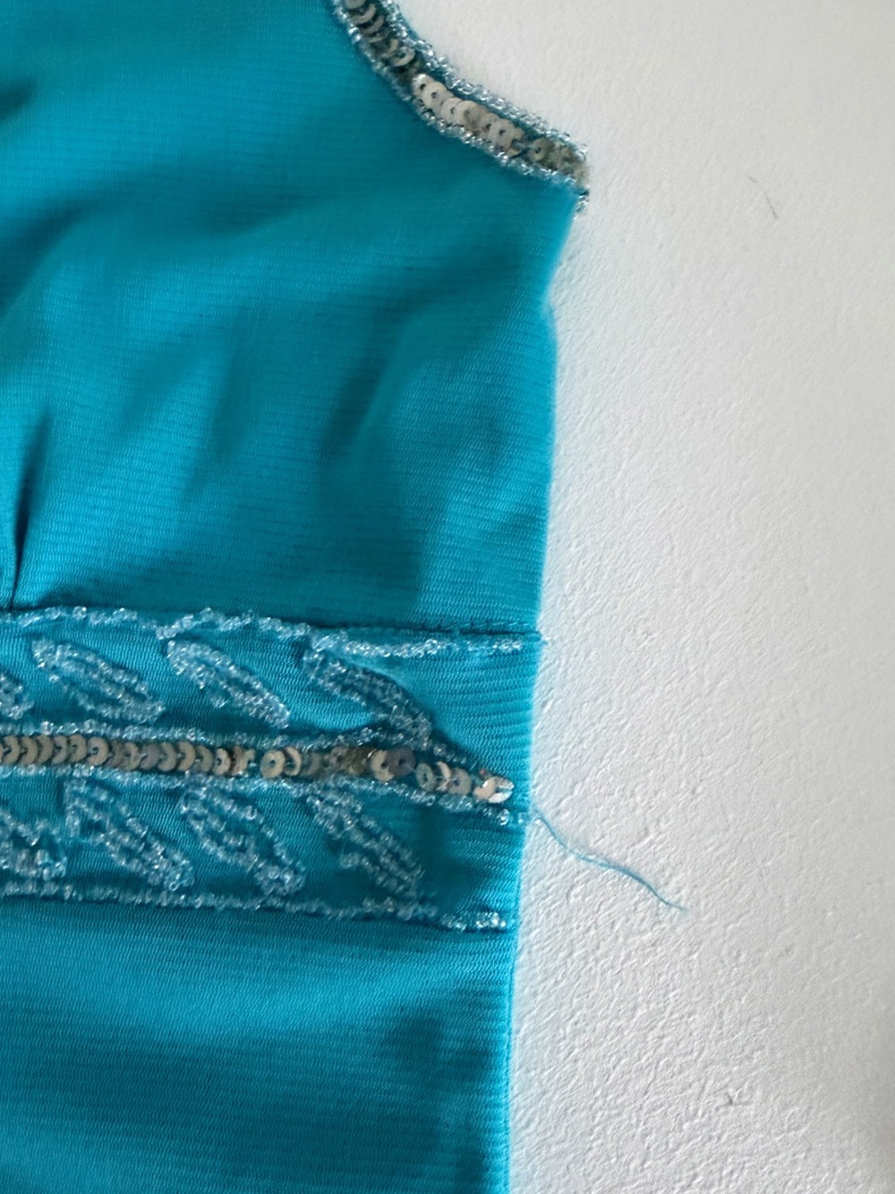 Lipstick Vintage Turquoise Sequin Halter Top - Picture 8 of 8
